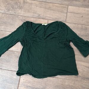 Ett Twa Anthropologie Green Women's Blouse
